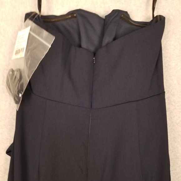 NWT Dessy Collection Vivian Diamond Midnight Blue Strapless Jumpsuit Sz 14R - Picture 3 of 6
